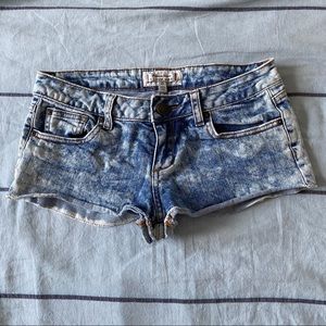 Hollister Acid Wash Jean Short Shorts